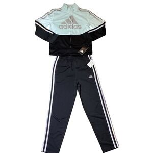Adidas Girls Tracksuit Set Size‎ 6X Two Piece Jacket and Pants Activewear - NWT